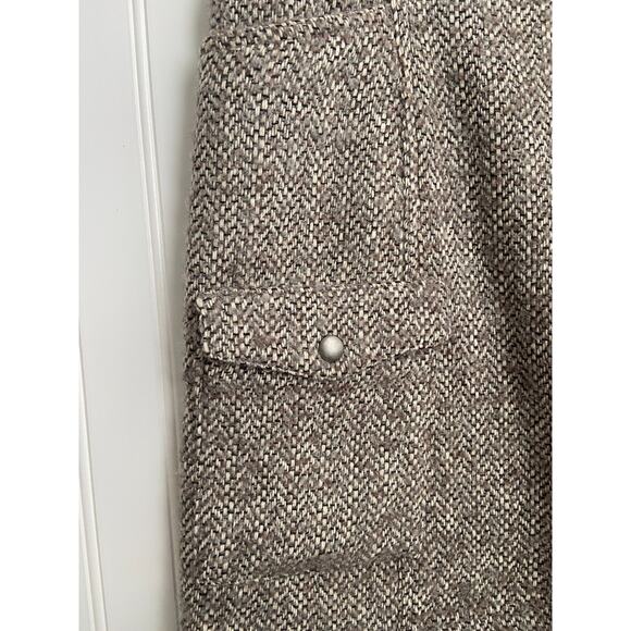 Eddie Bauer Tweed Skirt Women's 14 Tan Gray Wool Blend Lined, Outdoor - Picture 2 of 5